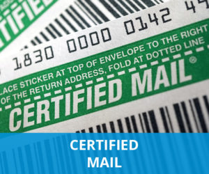certified mail envelopes